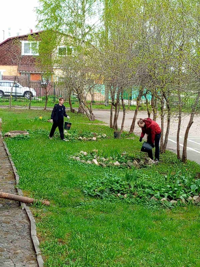 Благоустройство пришкольной территории.